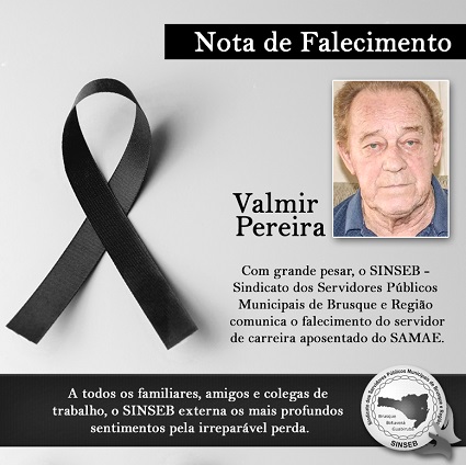 Nota de Pesar - Valmir Pereira