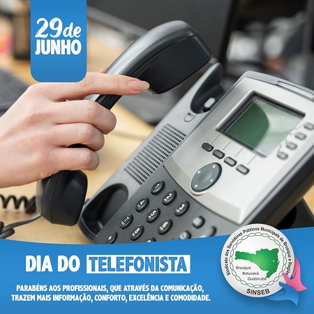 SINSEB homenageia "Dia do Telefonista" em suas redes - 2023.