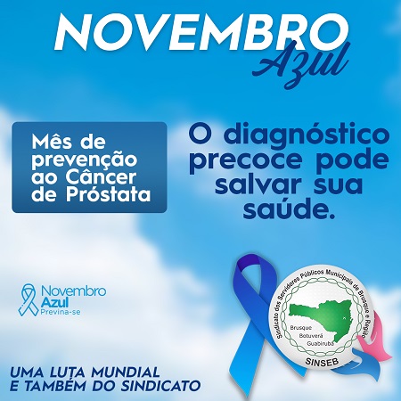 SINSEB homenageia o "Novembro Azul" em suas redes.