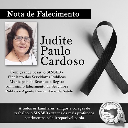 Nota de Pesar - Judite Paulo Cardoso.