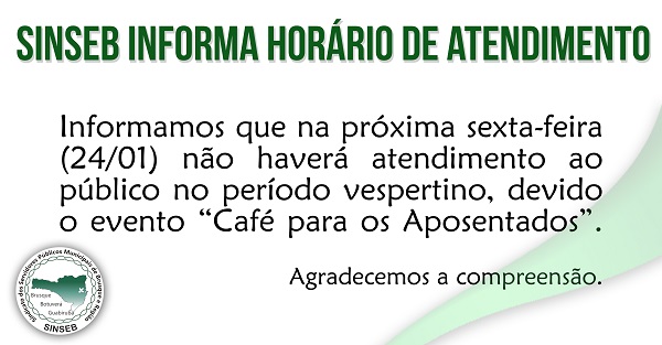 Informação de Horário de Atendimento