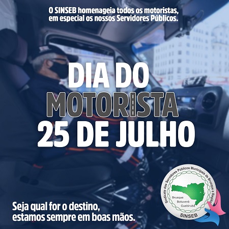 SINSEB homenageia o "Dia dos Motoristas" em suas redes.