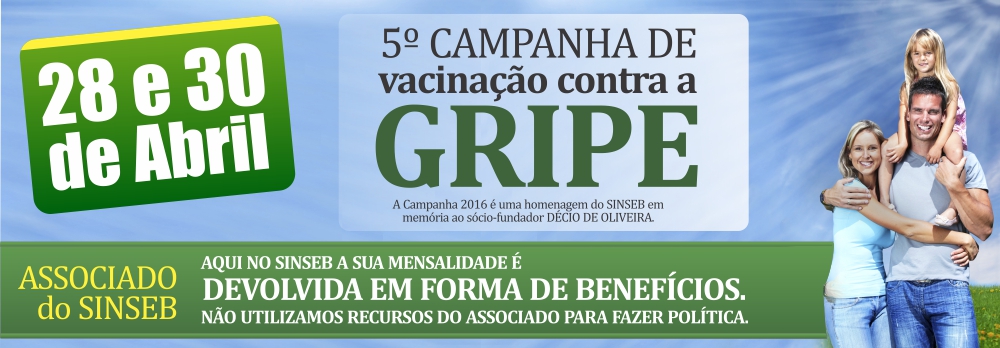 NÃO ESQUEÇA OS DIAS DA VACINAÇÃO NO SINDICATO