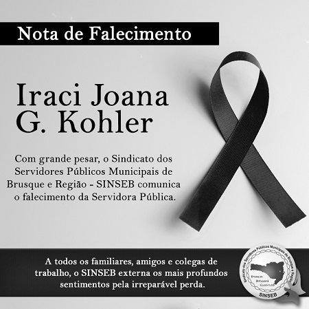 Nota de Pesar - Iraci Joana Gomes Kohler.