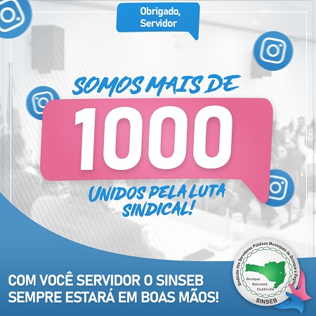 SINSEB chega aos mil seguidores no Instagram