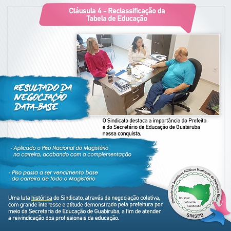 Resultado da Negociação Data-Base entre Sindicato e Prefeitura de Guabiruba